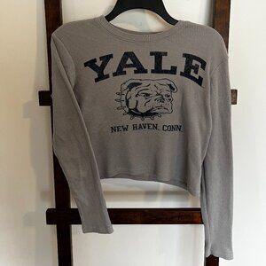 Light Grey Ribbed Cropped Tee